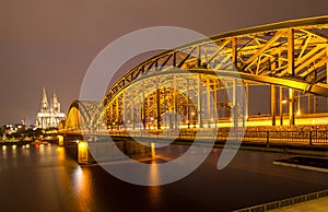 Hohenzollern Bridge and Cologne Cathedral, Cologne, Germany