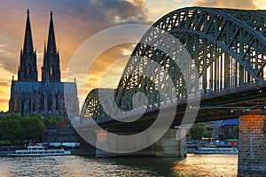 Hohenzollern Bridge and Cologne Cathedral - Cologne - Germany