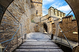 Hohenzollern Castle entrance, Germany, Europe