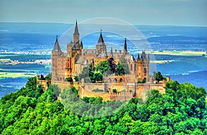 Hohenzollern Castle in the Swabian Alps - Baden-Wurttemberg, Germany photo