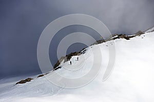 The high Austrian region of Dachstein, view from the Dachstein cable car station, Austria, Europe