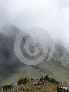 Hoher Ifen mountain tour in Allgau Alps, Bavaria, Germany