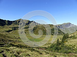 Hoher Ifen mountain tour in Allgau Alps, Bavaria, Germany