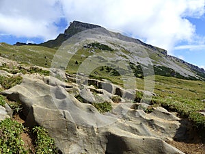 Hoher Ifen mountain tour in Allgau Alps, Bavaria, Germany