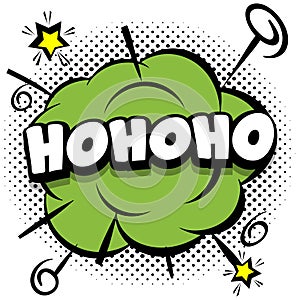 hohoho Comic bright template with speech bubbles on colorful frames