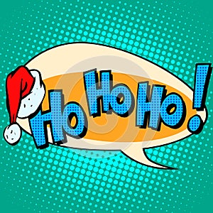 Hohoho Santa Claus good laugh comic bubble text