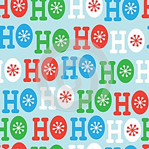 Hohoho seamless pattern. Christmas pattern design