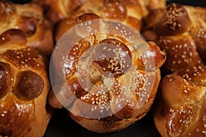 Hojaldras, Pan de muerto, Day of the dead Mexican Bread in Mexico photo