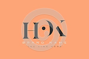 HOK abstract letter logo design
