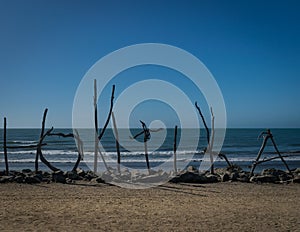 Hokitika Beach Sign