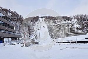 The Okurayama Ski Jump Stadium in Sapporo City