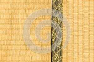 Close up of tatami, japanese traditional room mat, showing craft photo