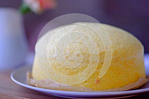 Hokkaido pumpkin cake. The lightest cuisine as a treat for the autumn season.