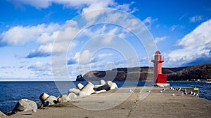 Hokkaido utoro harbor at Japan