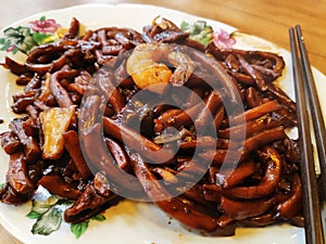 Hokkien Mee noodles in Malaysia style