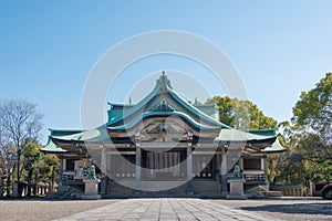 Hokoku Shrine at Osaka Castle in Osaka, Japan. a famous historic site