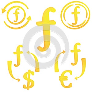 Holand Guilder currency symbol icon of Netherlands