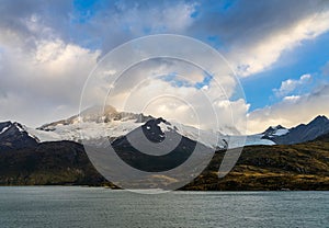 Holanda or Dutch glacier by Beagle channel in Chile photo