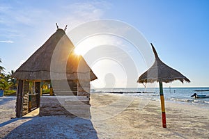 Holbox Island hut palapa Quintana Roo Mexico photo