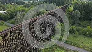 Holcomb creek wooden train trestle