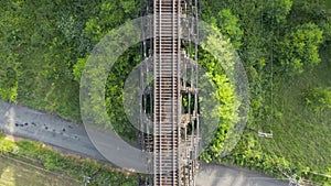 Holcomb creek wooden train trestle