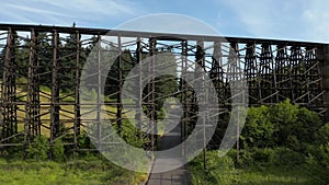 Holcomb creek wooden train trestle