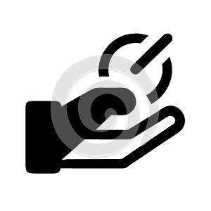Hold icon vector
