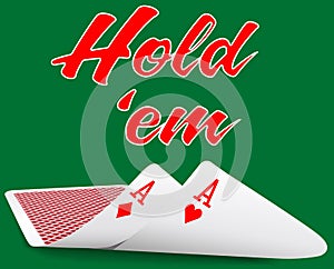 Holdem Poker pair ace cards under