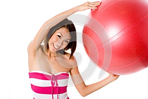 Holding Exercise Ball