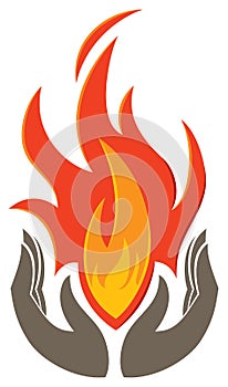 Holding Flame Logo