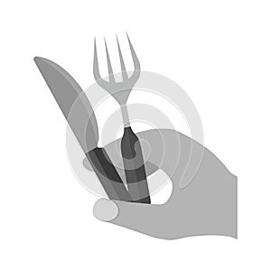Holding Fork and Knife