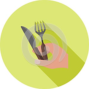 Holding Fork and Knife
