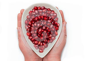 Holding fruit in a bowl