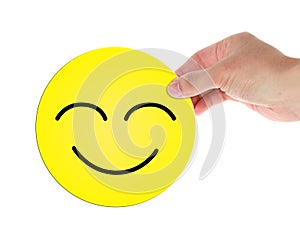 Holding Happy Smiley Face photo