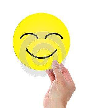 Holding Happy Smiley Face photo