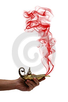 Holding a Magic Lamp photo