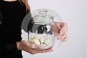 Exlusive sweets bank with marshmallows photo