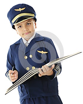 Holding an Opened Logbook