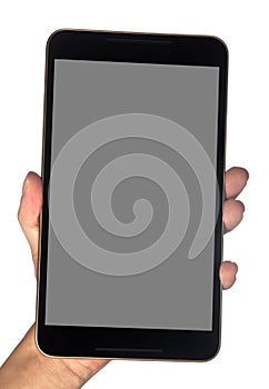 Holding a phablet photo