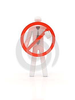 An holding prohibit symbol