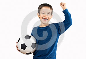 holding soccer football