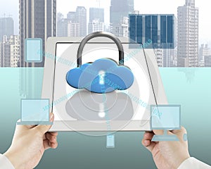 Holding tablet with computing devices