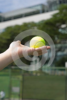 Holding the Tennis Ball