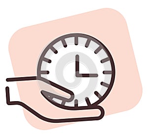 Holding time, icon