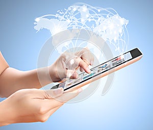 Holding touch screen tablet