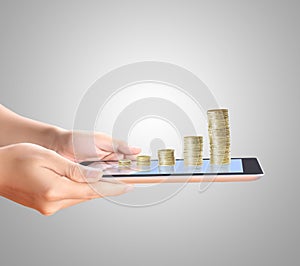 Holding touch screen tablet