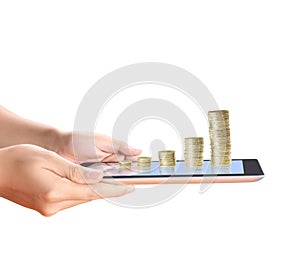 Holding touch screen tablet