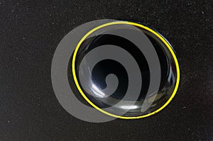 Hole in a black background