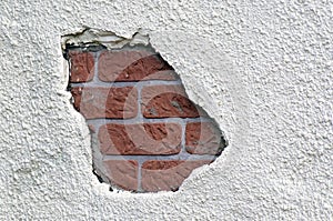 Hole in a brick wall