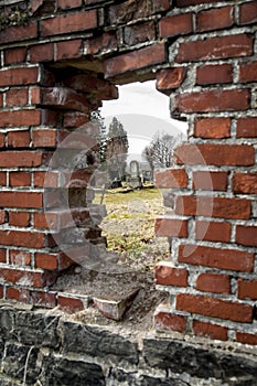 Hole in the brick wall